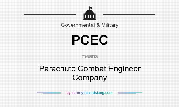 What does PCEC mean? It stands for Parachute Combat Engineer Company