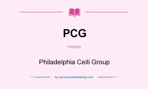 What does PCG mean? It stands for Philadelphia Ceili Group