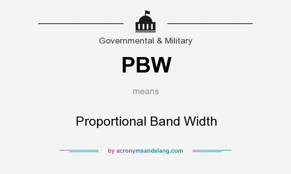 What does PBW mean? It stands for Proportional Band Width