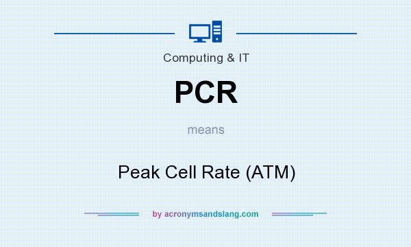 What does PCR mean? It stands for Peak Cell Rate (ATM)