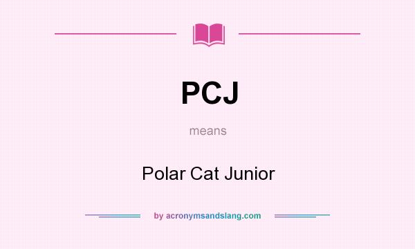 What does PCJ mean? It stands for Polar Cat Junior