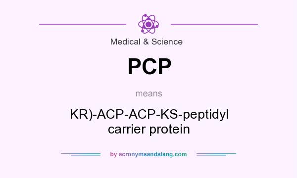 What does PCP mean? It stands for KR)-ACP-ACP-KS-peptidyl carrier protein