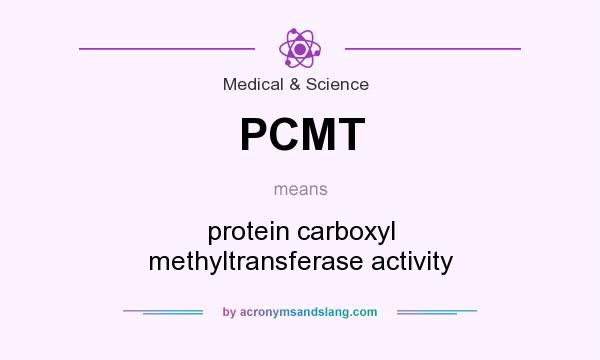 What does PCMT mean? It stands for protein carboxyl methyltransferase activity