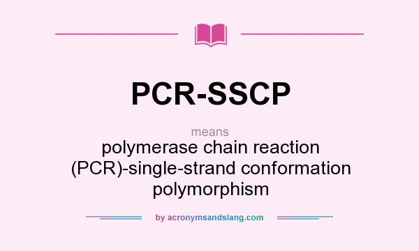 What does PCR-SSCP mean? It stands for polymerase chain reaction (PCR)-single-strand conformation polymorphism