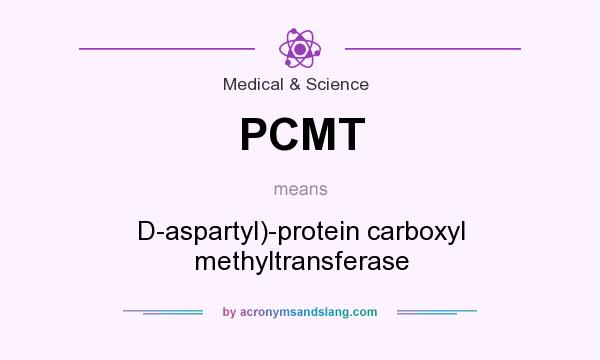 What does PCMT mean? It stands for D-aspartyl)-protein carboxyl methyltransferase