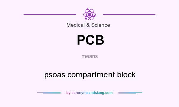 What does PCB mean? It stands for psoas compartment block
