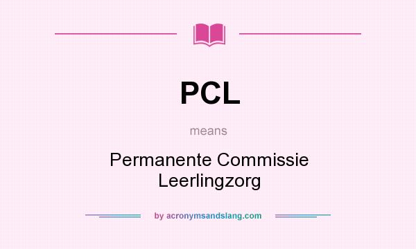 What does PCL mean? It stands for Permanente Commissie Leerlingzorg