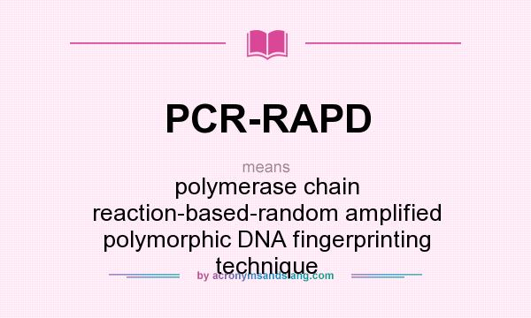 What does PCR-RAPD mean? It stands for polymerase chain reaction-based-random amplified polymorphic DNA fingerprinting technique