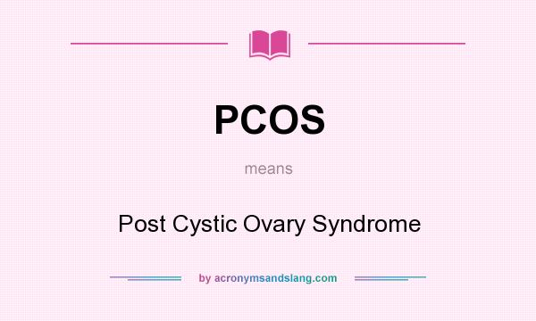 What does PCOS mean? It stands for Post Cystic Ovary Syndrome