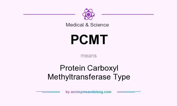What does PCMT mean? It stands for Protein Carboxyl Methyltransferase Type