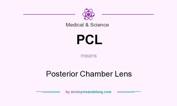 What does PCL mean? It stands for Posterior Chamber Lens