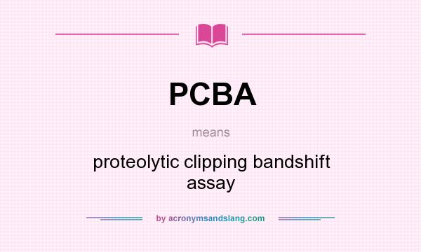 What does PCBA mean? It stands for proteolytic clipping bandshift assay