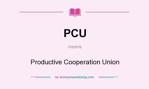 What does PCU mean? It stands for Productive Cooperation Union