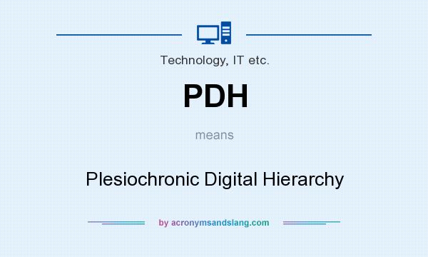 What does PDH mean? It stands for Plesiochronic Digital Hierarchy