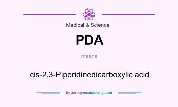 What does PDA mean? It stands for cis-2,3-Piperidinedicarboxylic acid