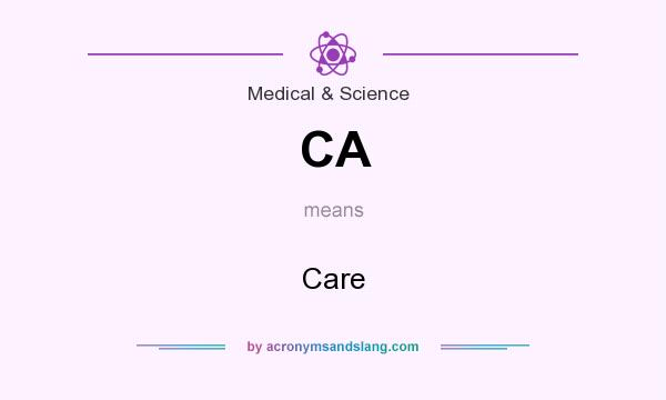 What does CA mean? It stands for Care