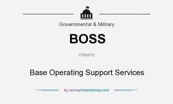 What does BOSS mean? It stands for Base Operating Support Services