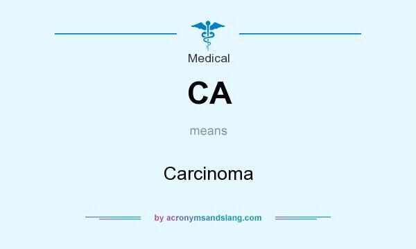What does CA mean? It stands for Carcinoma