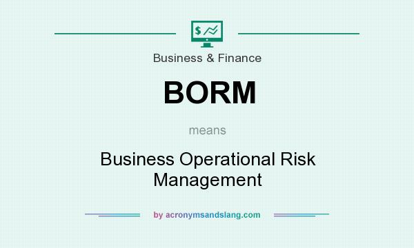 What does BORM mean? It stands for Business Operational Risk Management