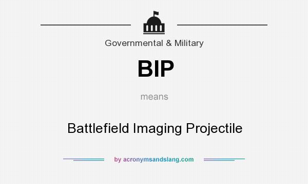 What does BIP mean? It stands for Battlefield Imaging Projectile