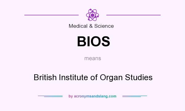 What does BIOS mean? It stands for British Institute of Organ Studies