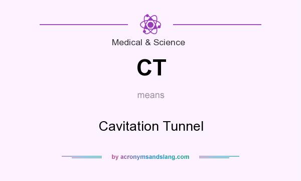 What does CT mean? It stands for Cavitation Tunnel