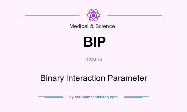 What does BIP mean? It stands for Binary Interaction Parameter