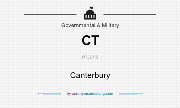What does CT mean? It stands for Canterbury