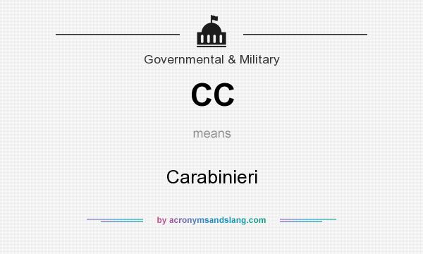 What does CC mean? It stands for Carabinieri