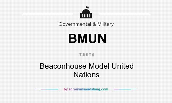 What does BMUN mean? It stands for Beaconhouse Model United Nations