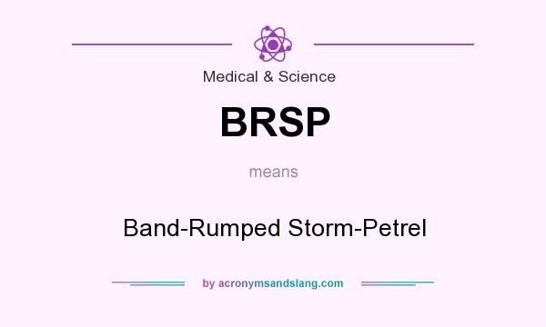 What does BRSP mean? It stands for Band-Rumped Storm-Petrel