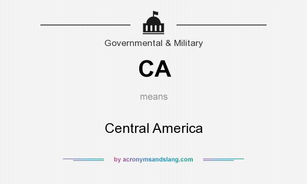 What does CA mean? It stands for Central America