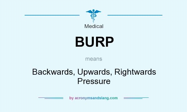 What does BURP mean? It stands for Backwards, Upwards, Rightwards Pressure
