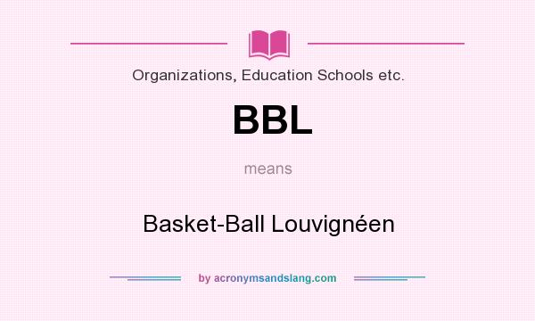 What does BBL mean? It stands for Basket-Ball Louvignéen