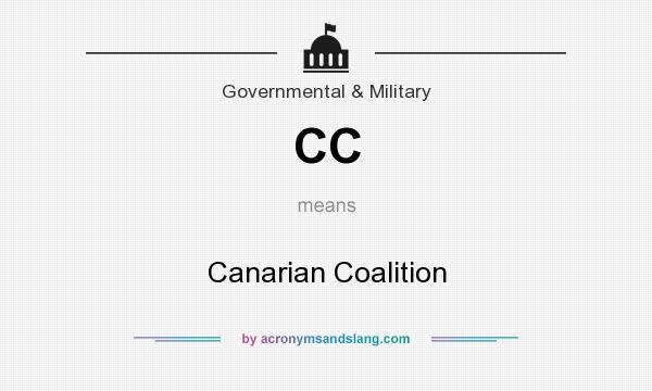 What does CC mean? It stands for Canarian Coalition