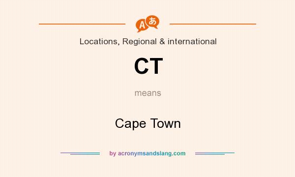 What does CT mean? It stands for Cape Town