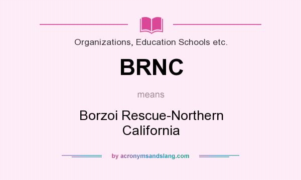 What does BRNC mean? It stands for Borzoi Rescue-Northern California
