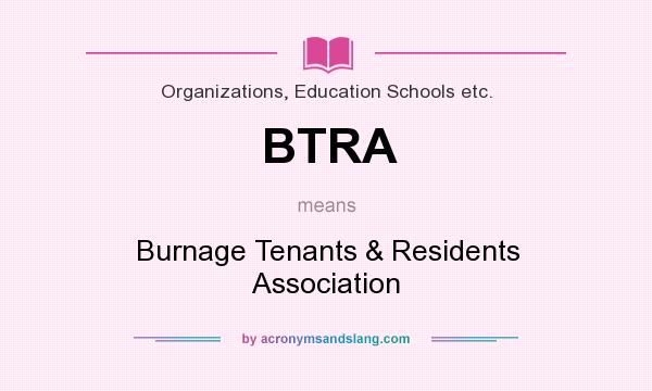 What does BTRA mean? It stands for Burnage Tenants & Residents Association