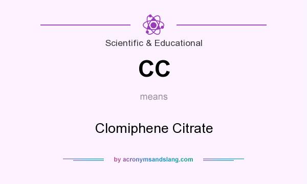 What does CC mean? It stands for Clomiphene Citrate