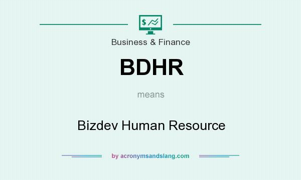 What does BDHR mean? It stands for Bizdev Human Resource