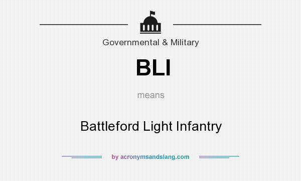 What does BLI mean? It stands for Battleford Light Infantry
