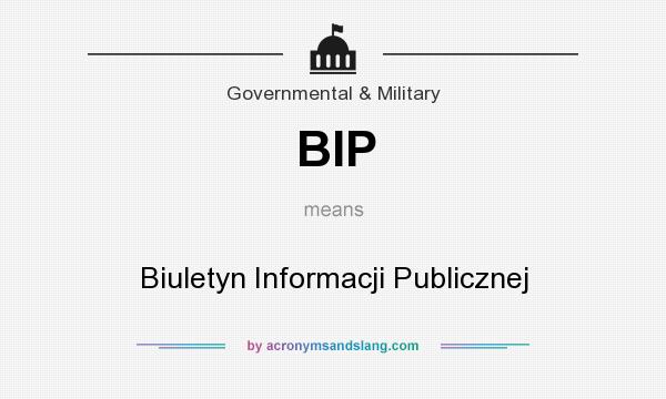 What does BIP mean? It stands for Biuletyn Informacji Publicznej