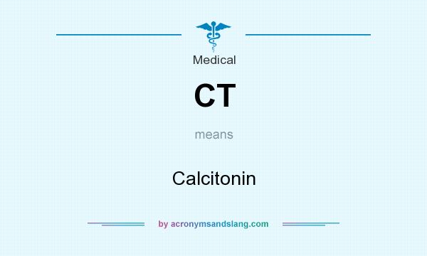 What does CT mean? It stands for Calcitonin