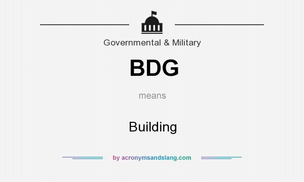 What does BDG mean? It stands for Building