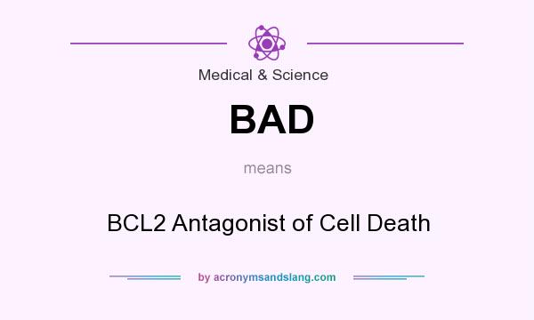 What does BAD mean? It stands for BCL2 Antagonist of Cell Death