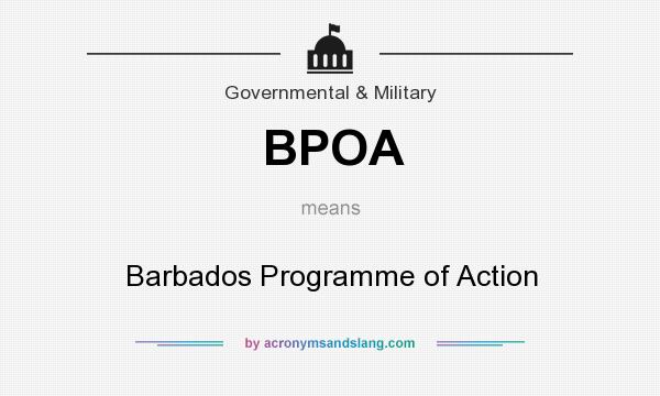 What does BPOA mean? It stands for Barbados Programme of Action