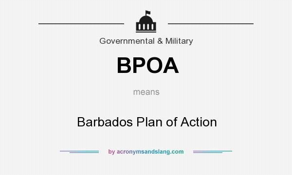 What does BPOA mean? It stands for Barbados Plan of Action
