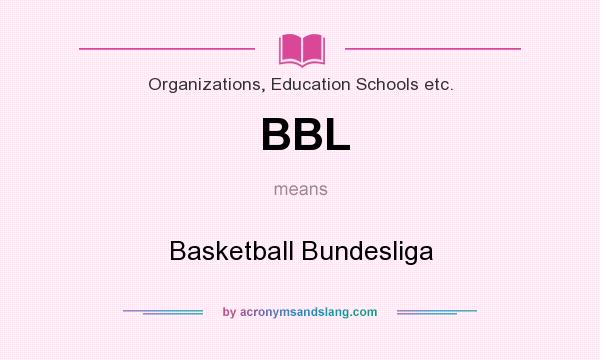 What does BBL mean? It stands for Basketball Bundesliga