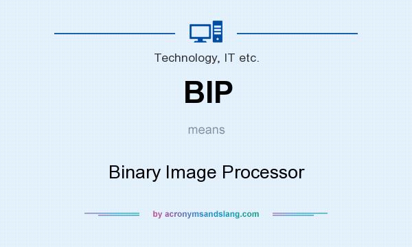What does BIP mean? It stands for Binary Image Processor