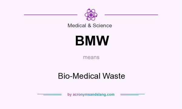 What does BMW mean? It stands for Bio-Medical Waste